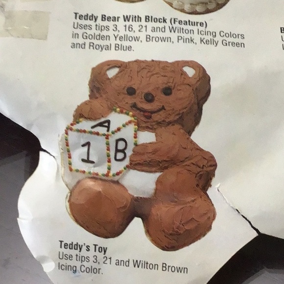 𝅺vintage Wilton Teddy Bear With Block cake pan - Picture 6 of 9